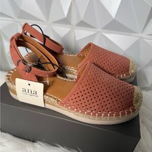 a.n.a. Clayson Espadrille Sandals – Terracotta – Size 6M (New
